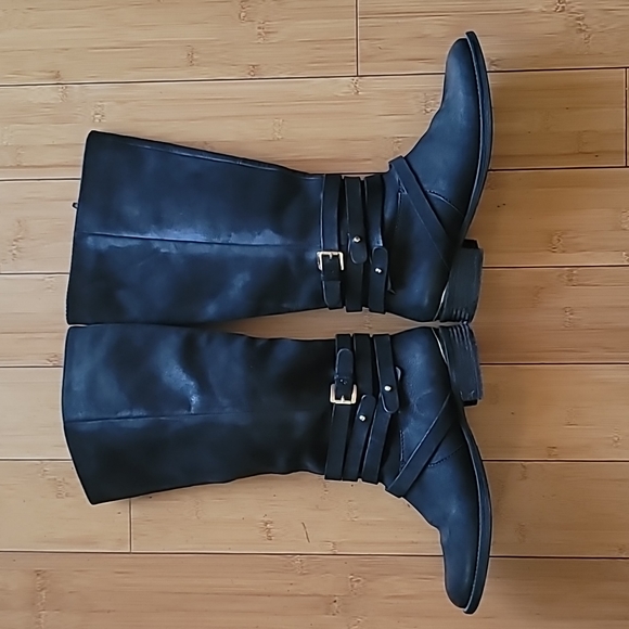 STEVE MADDEN ALBANY WESTERN COWGIRL RIDING BUCKLE BOOTS WOMEN SIZE 9.5 - Picture 2 of 11